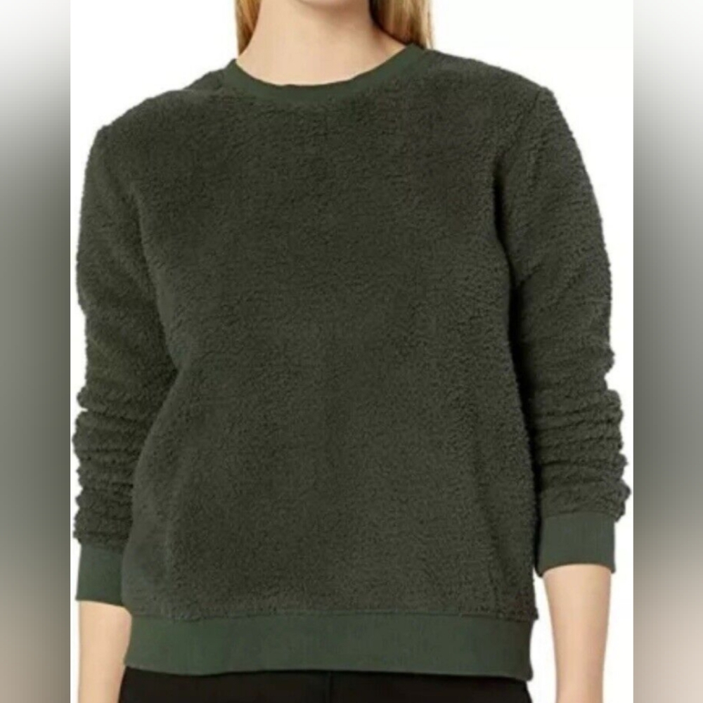 Lucky Brand Cozy Green Sherpa Pullover